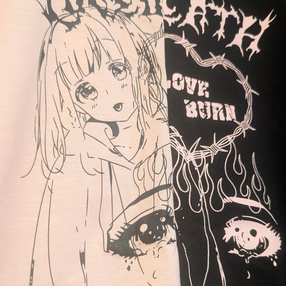 Romwe Sweater, pink and black, size Small - Picture 2 of 6